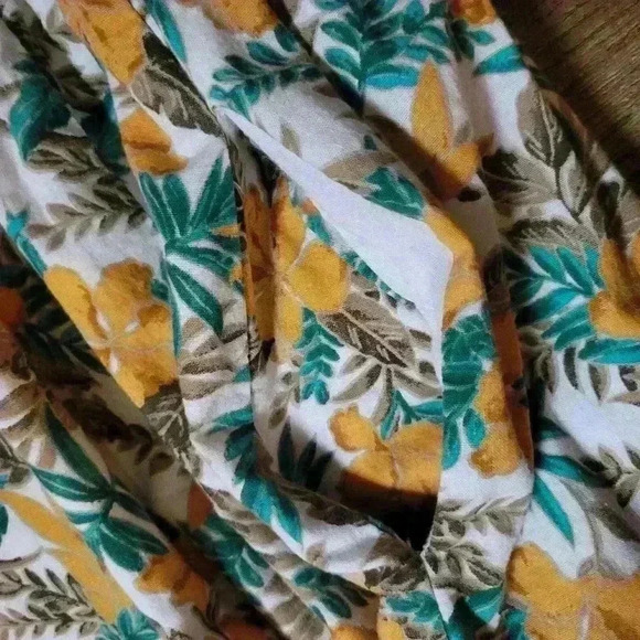 Skies Are Blue Floral Print Tie Shoulder Strap Midi Dress Size M - Picture 9 of 9